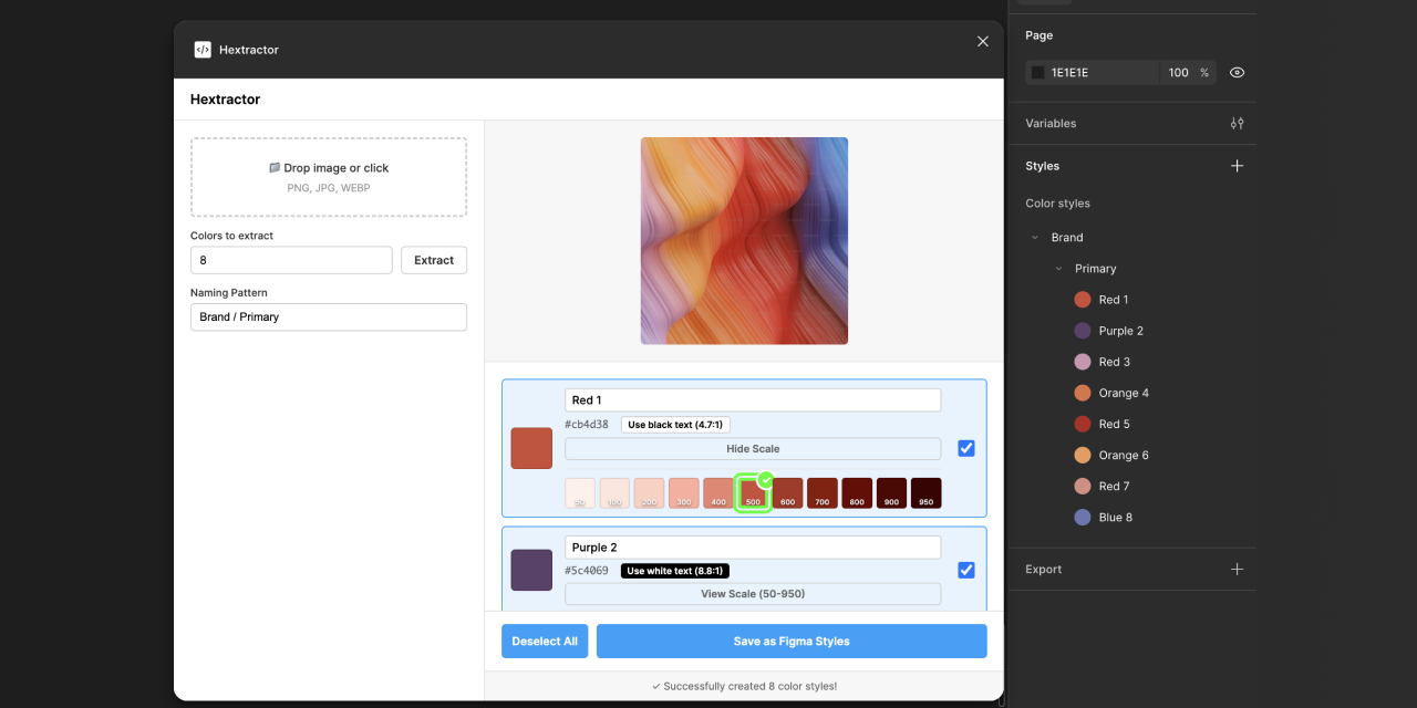 Hextractor Figma Plugin