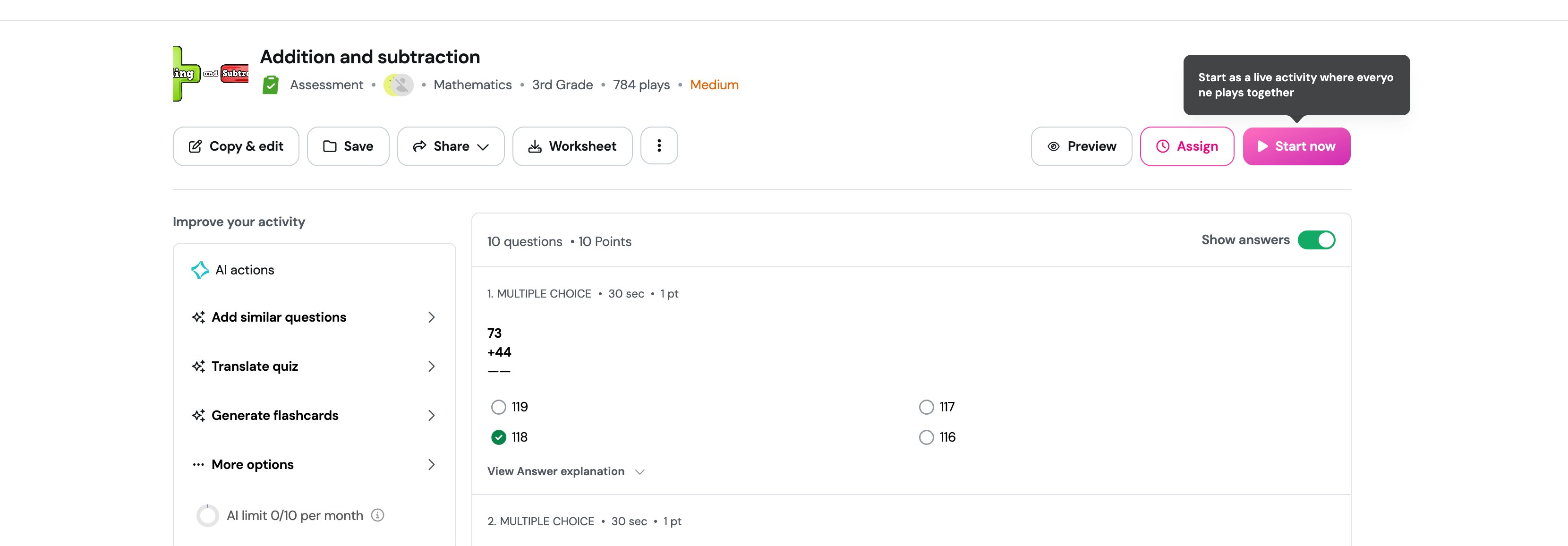Wayground Game Settings IA